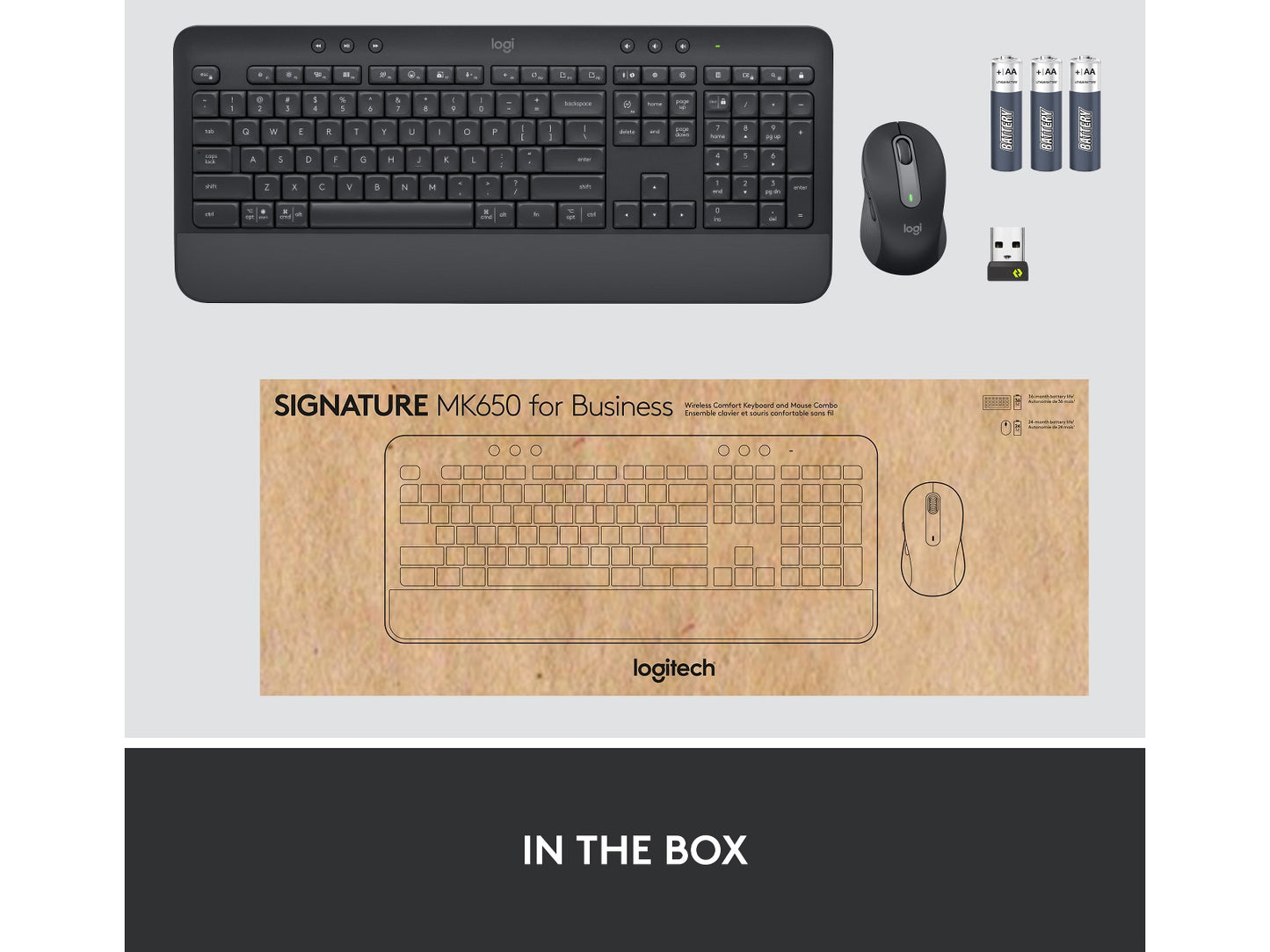 Logitech MK650 Combo For Business Trådløs Nordisk Bluetooth og RF