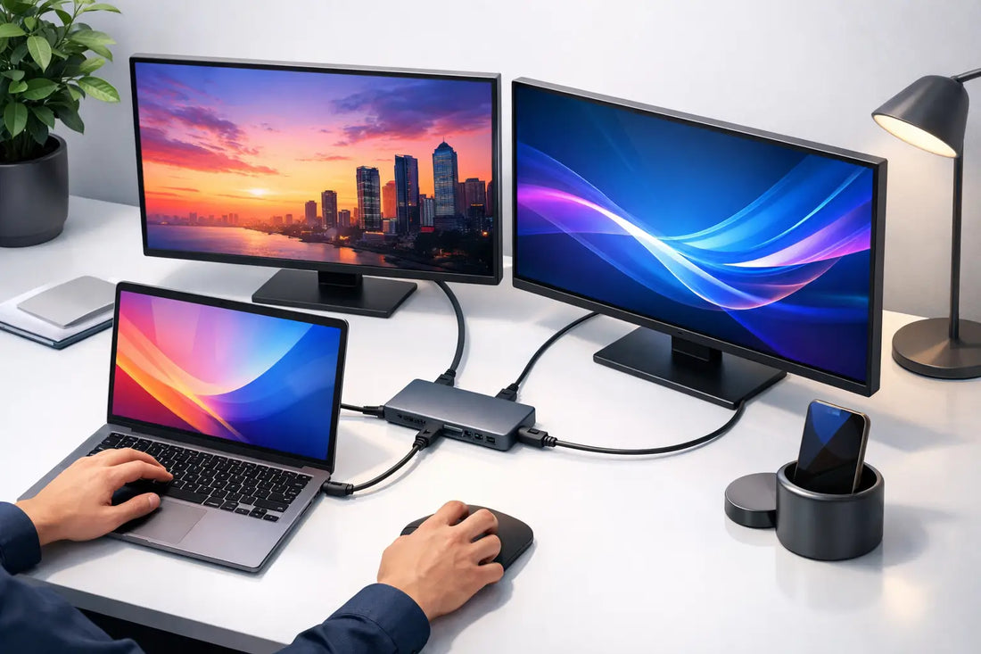 Guide til USB-C-tilkobling for flere skjermer