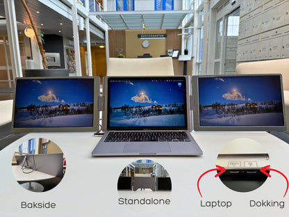 Office Traveler 14-2   14" Dobbel skjerm